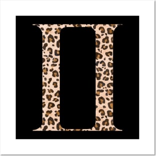 Gemini Zodiac Horoscope Symbol in Leopard Print Posters and Art